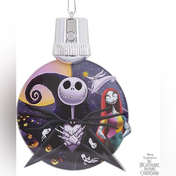 ⚜️Hallmark Disney Jack & Sally Nightmare Before Christmas Lightup Ornament! NWT! - Picture 3 of 3